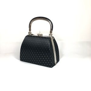 ❌❌SOLD❌❌Polka Dot Black Clutch